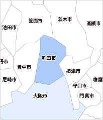 吹田市周辺地図